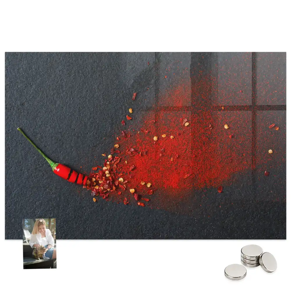 Tableau aimanté décoratif motif piment moulu