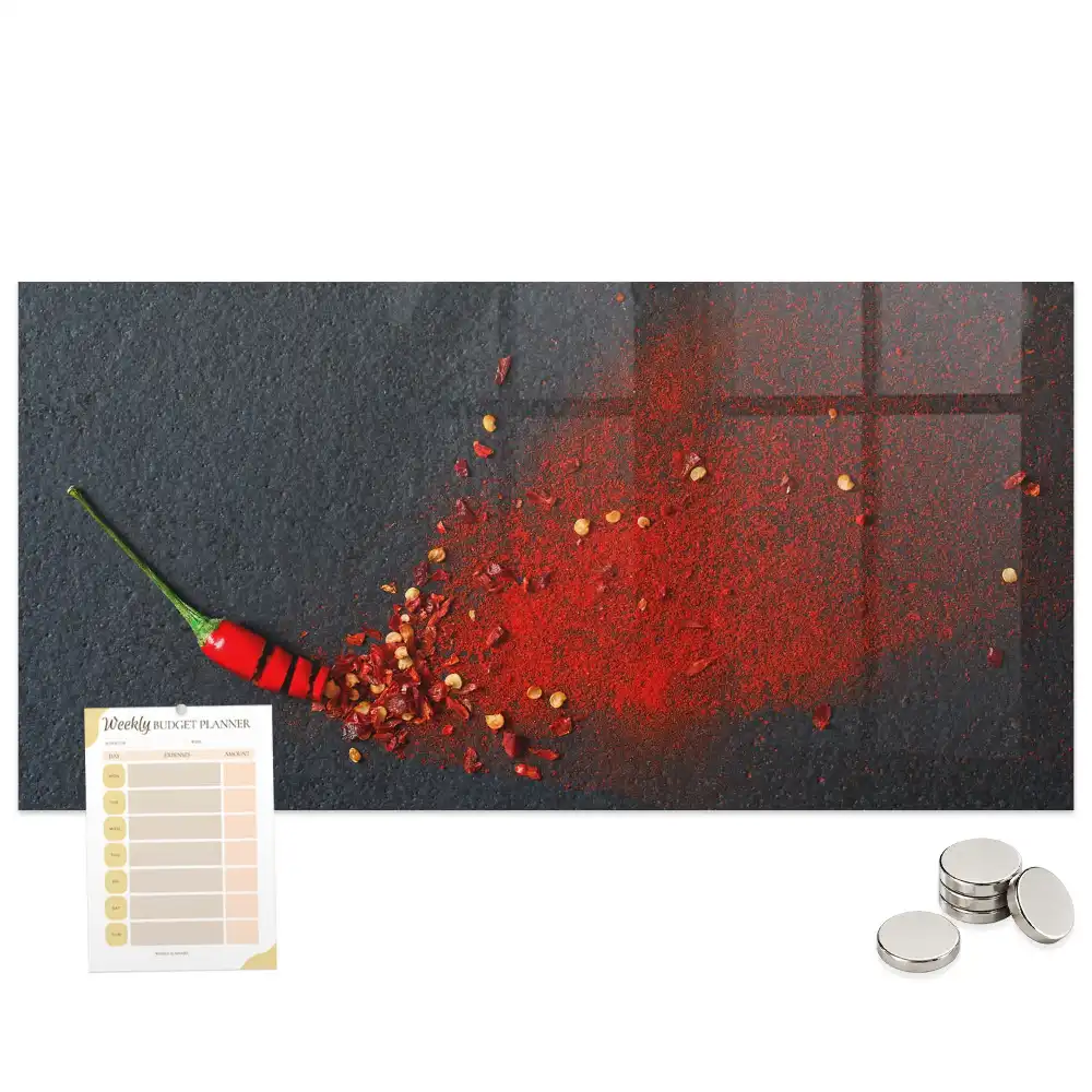 Tableau aimanté décoratif motif piment moulu