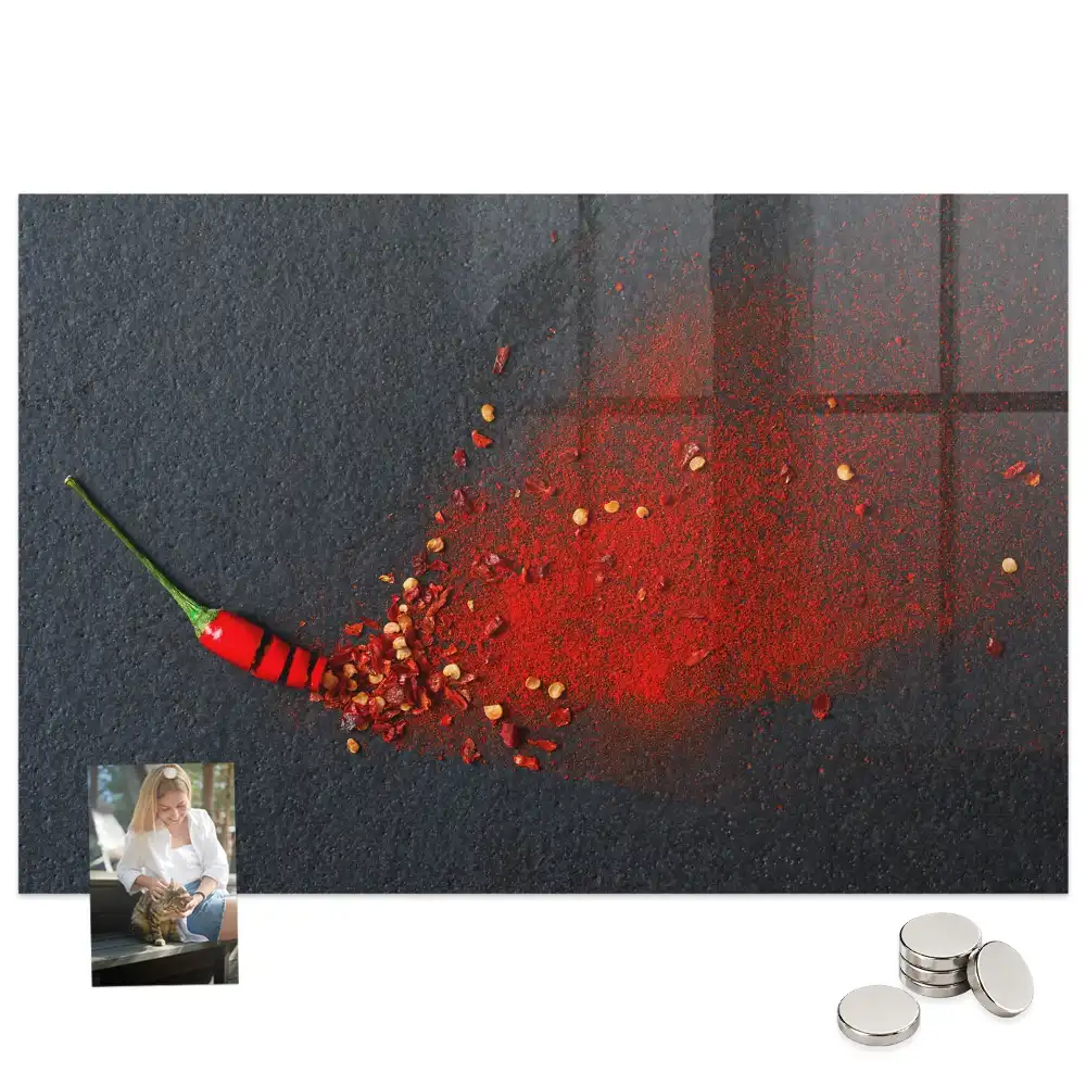 Tableau aimanté décoratif motif piment moulu