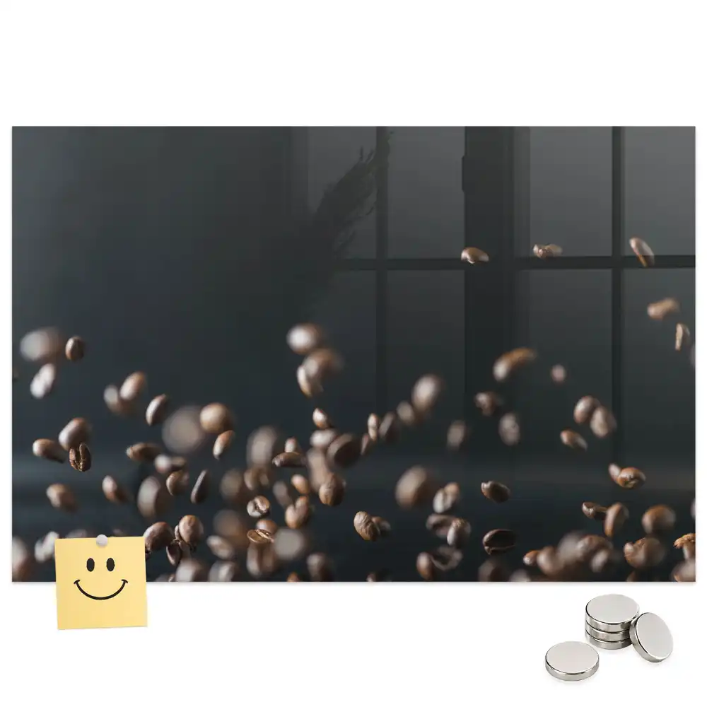 Tableau mural magnétique décoratif motif graines de café