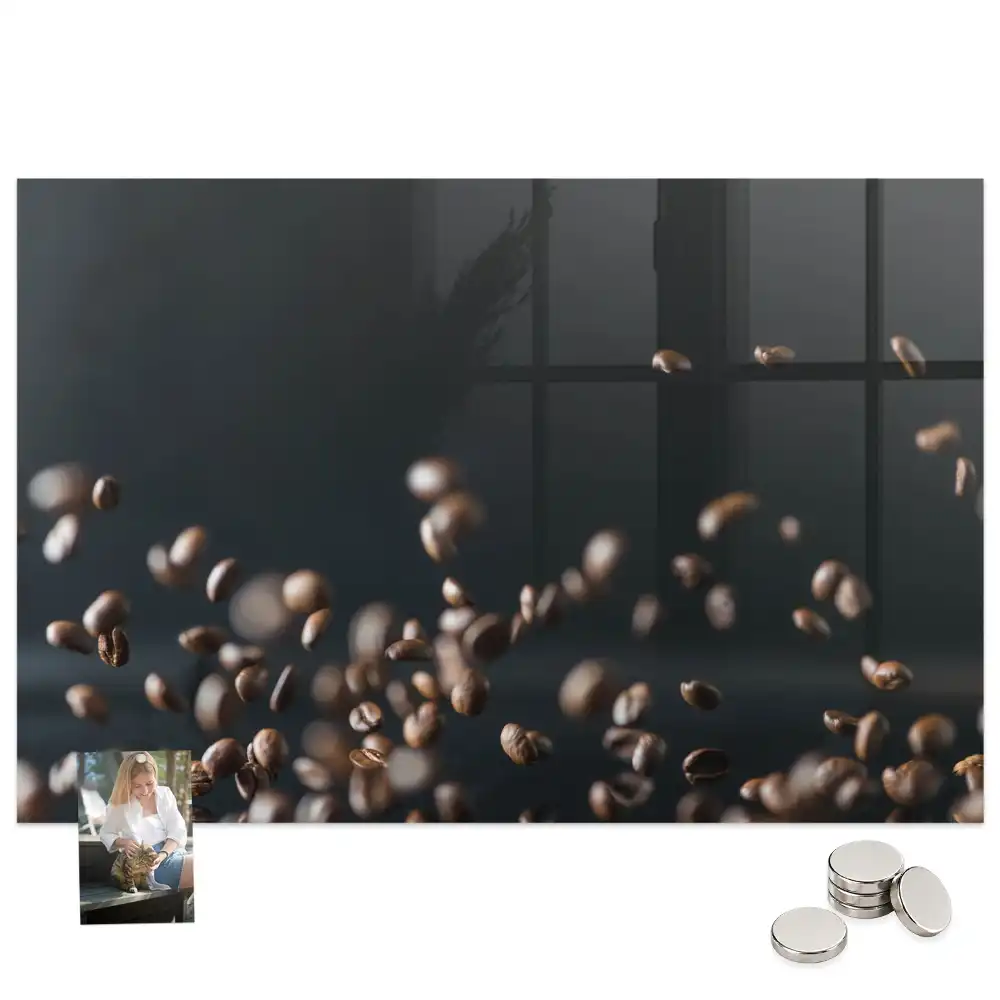 Tableau mural magnétique décoratif motif graines de café