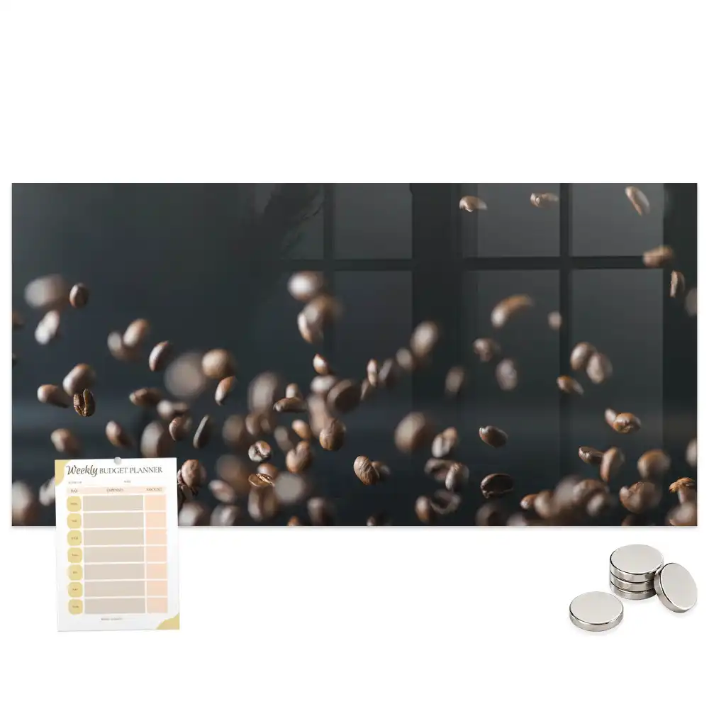 Tableau mural magnétique décoratif motif graines de café
