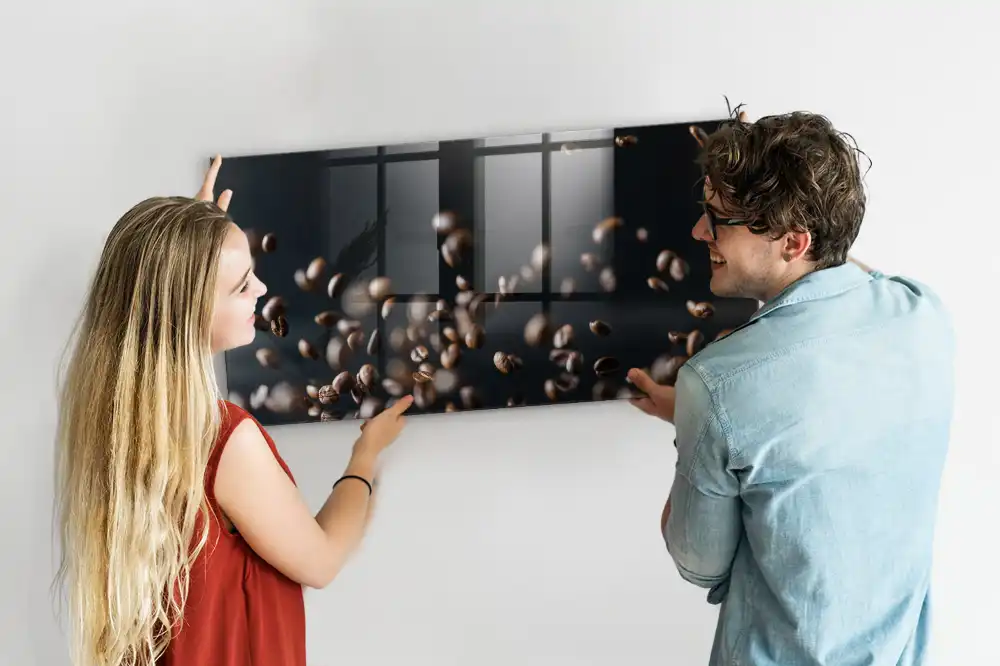 Tableau mural magnétique décoratif motif graines de café