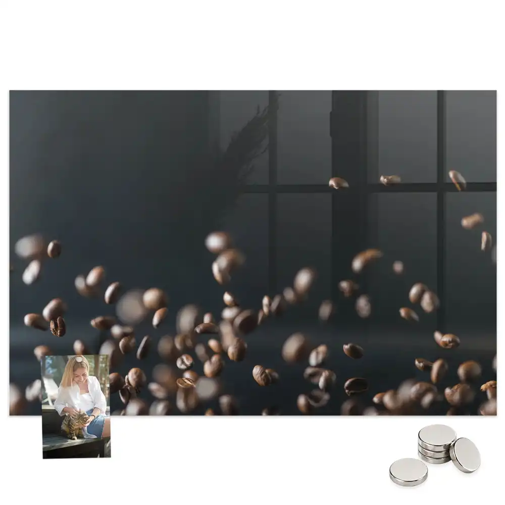 Tableau mural magnétique décoratif motif graines de café