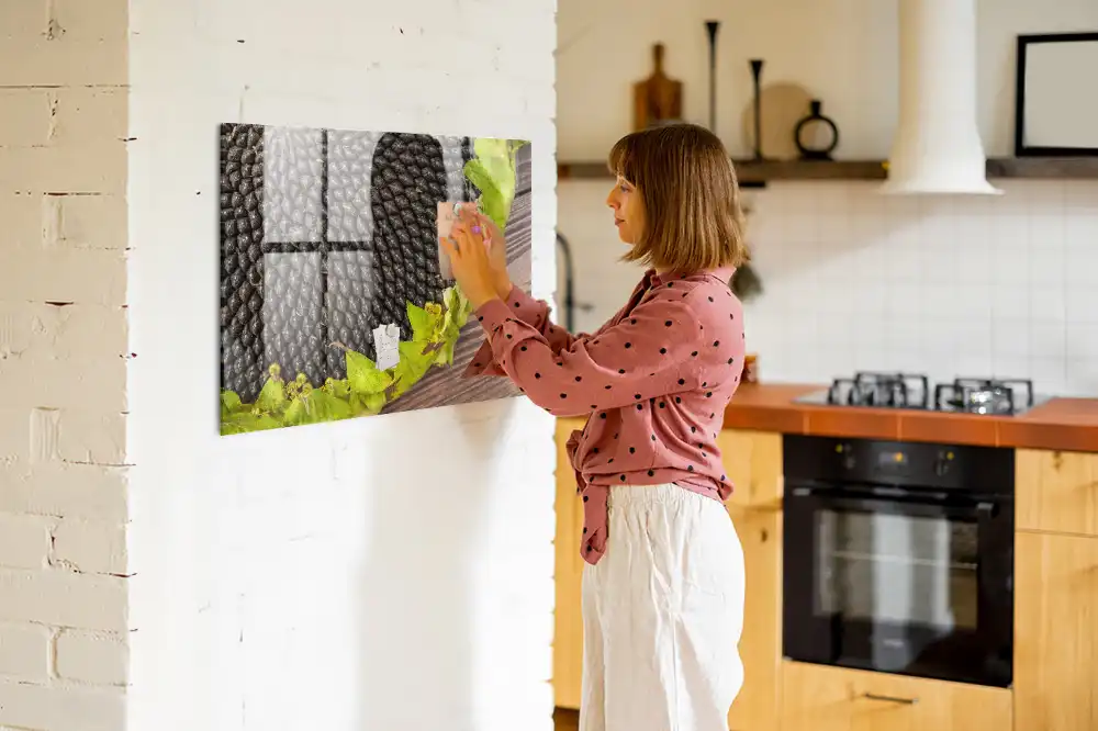 Tableau mural magnétique fleur jaune