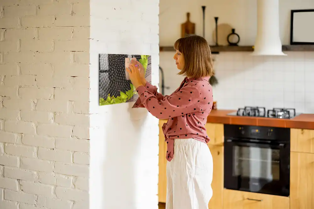 Tableau mural magnétique fleur jaune