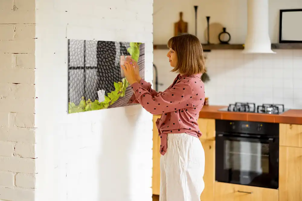 Tableau mural magnétique fleur jaune