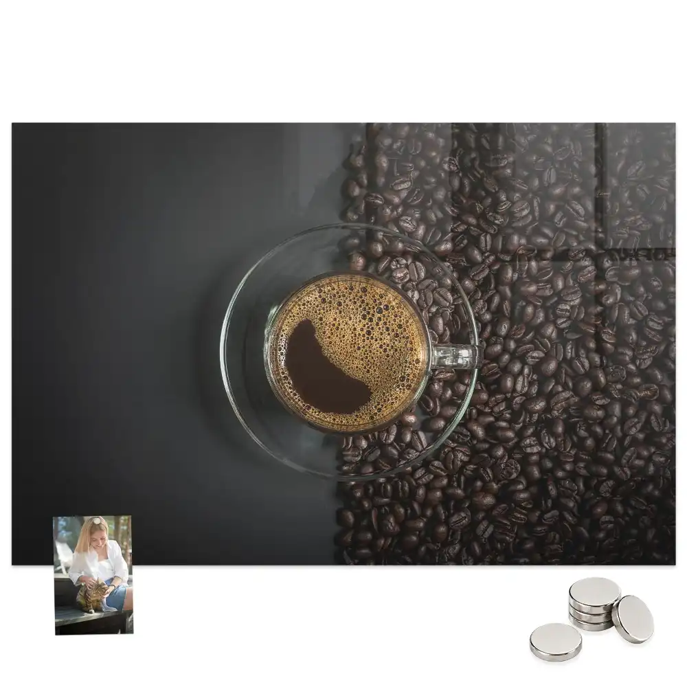 Tableau magnétique décoratif motif tasse de boisson