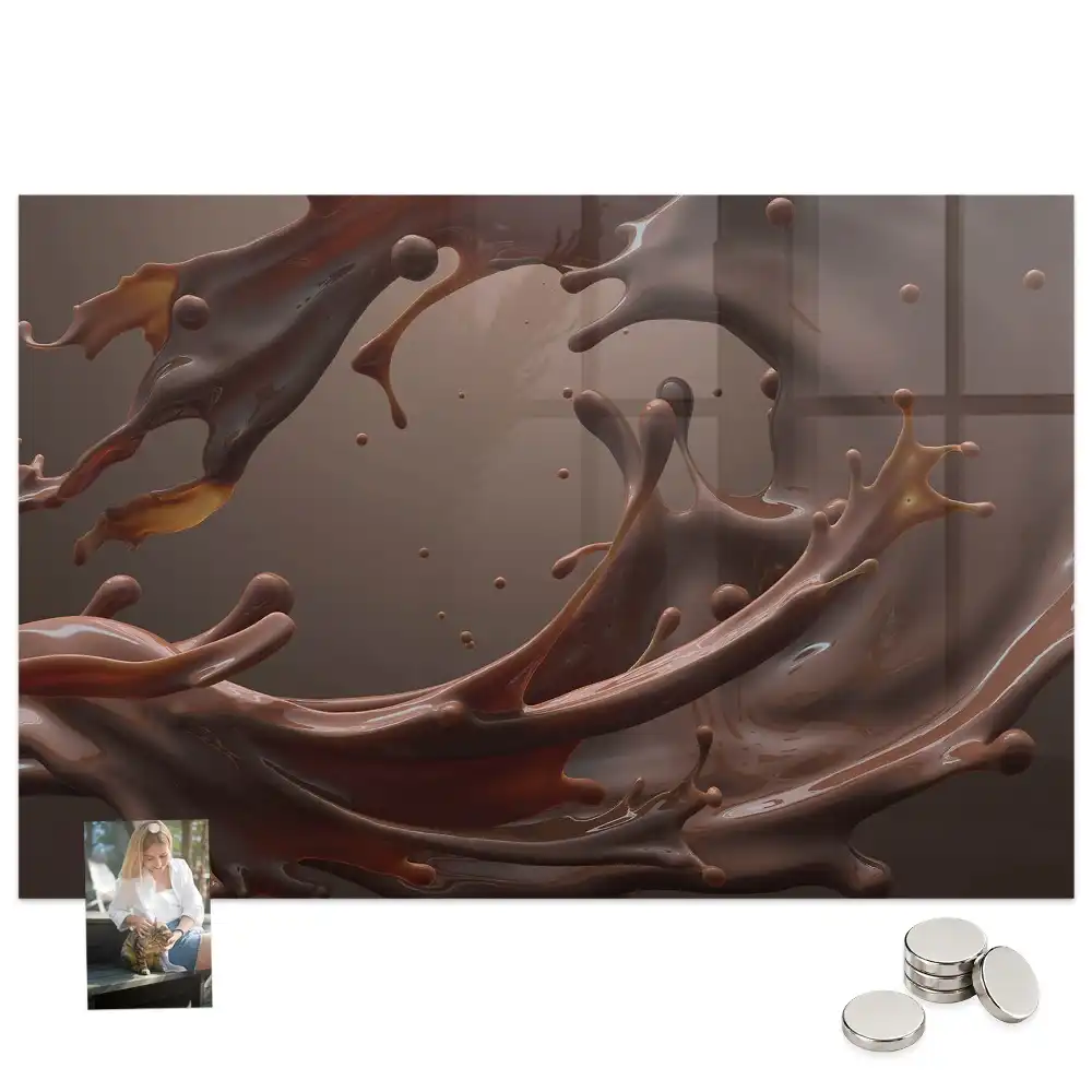 Tableau magnétique décoratif motif boisson au cacao