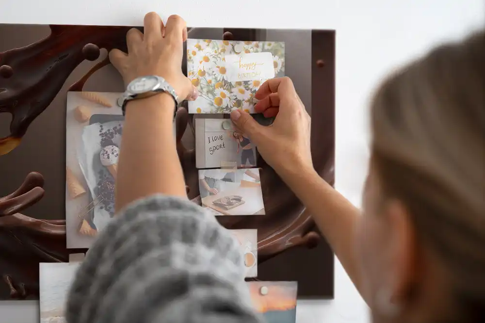Tableau magnétique décoratif motif boisson au cacao