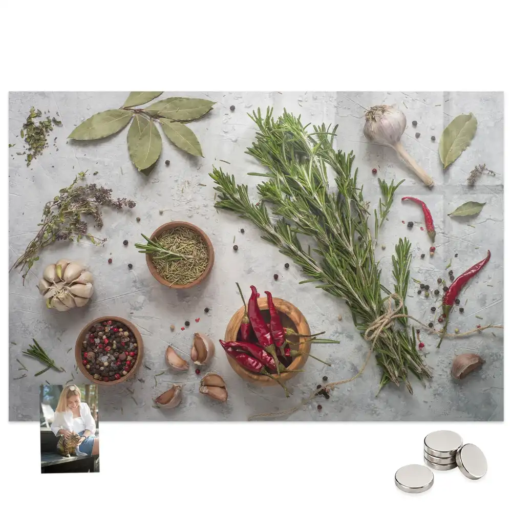 Tableau mural magnétique herbes aromatiques