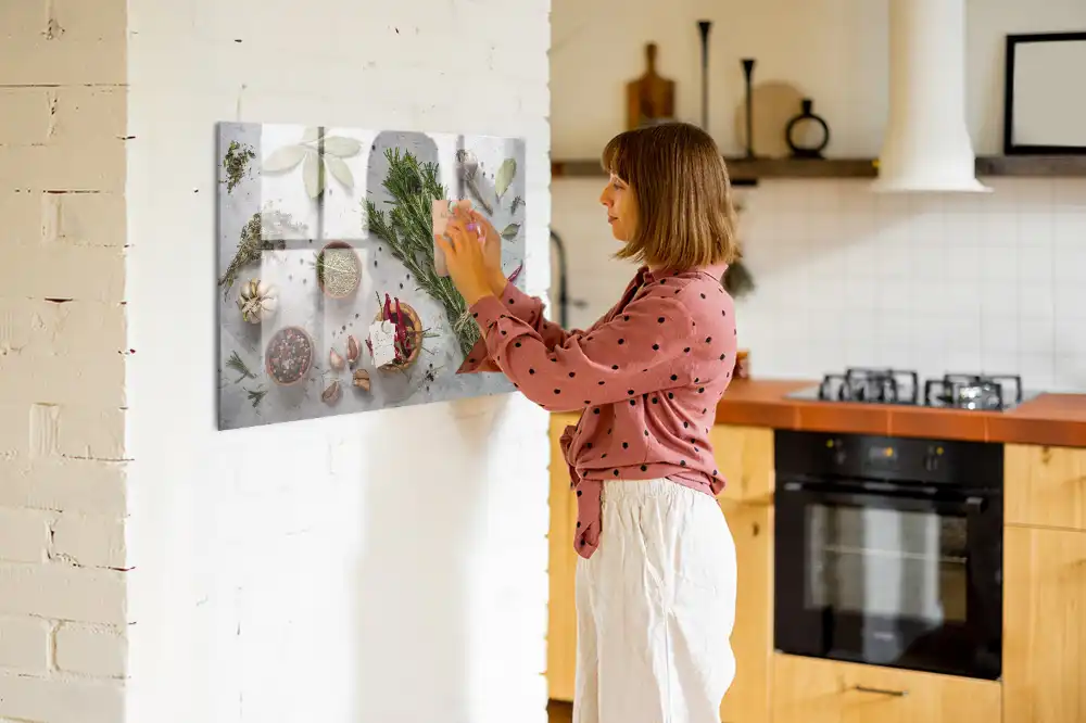 Tableau mural magnétique herbes aromatiques
