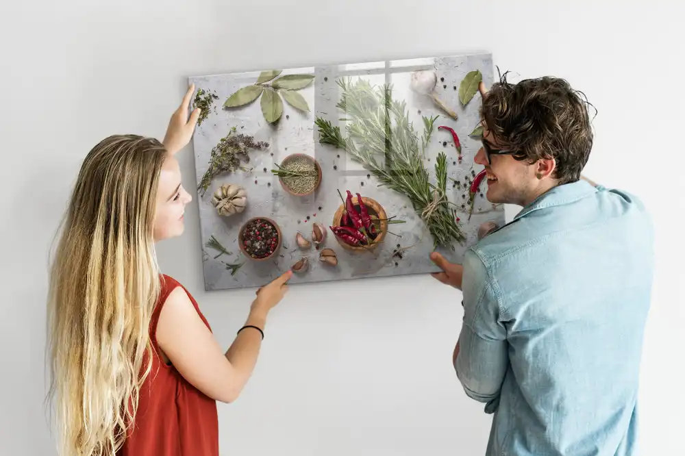 Tableau mural magnétique herbes aromatiques