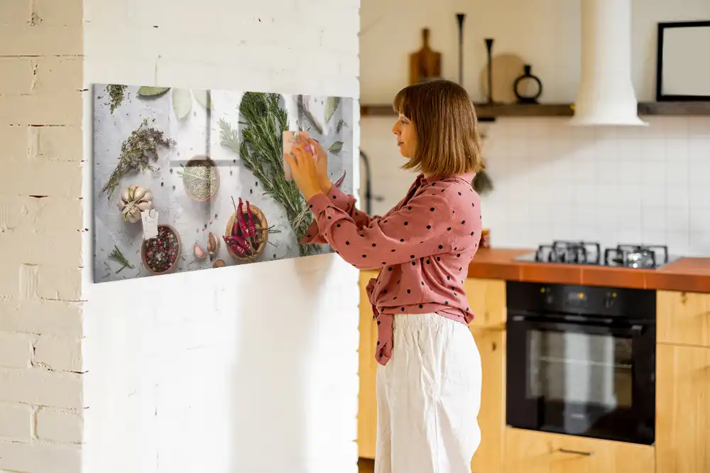 Tableau mural magnétique herbes aromatiques