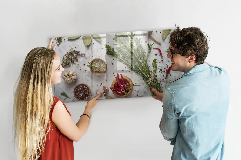 Tableau mural magnétique herbes aromatiques