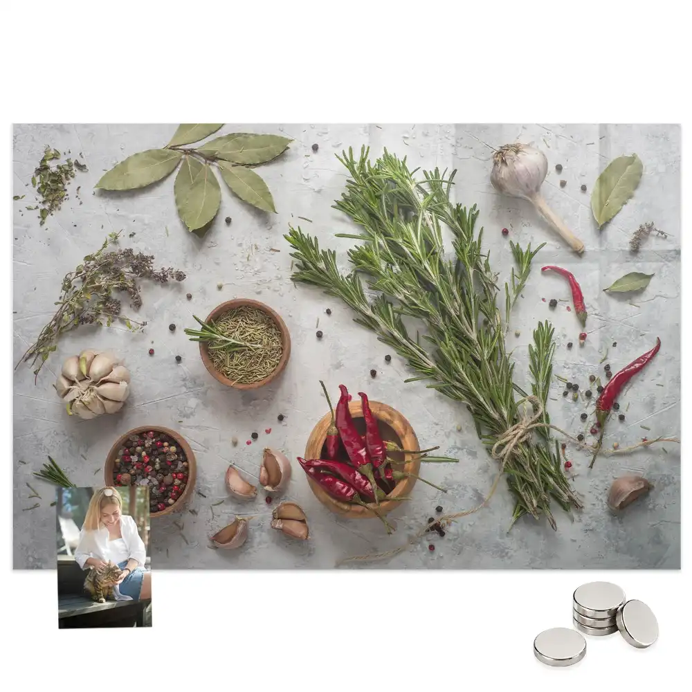 Tableau mural magnétique herbes aromatiques