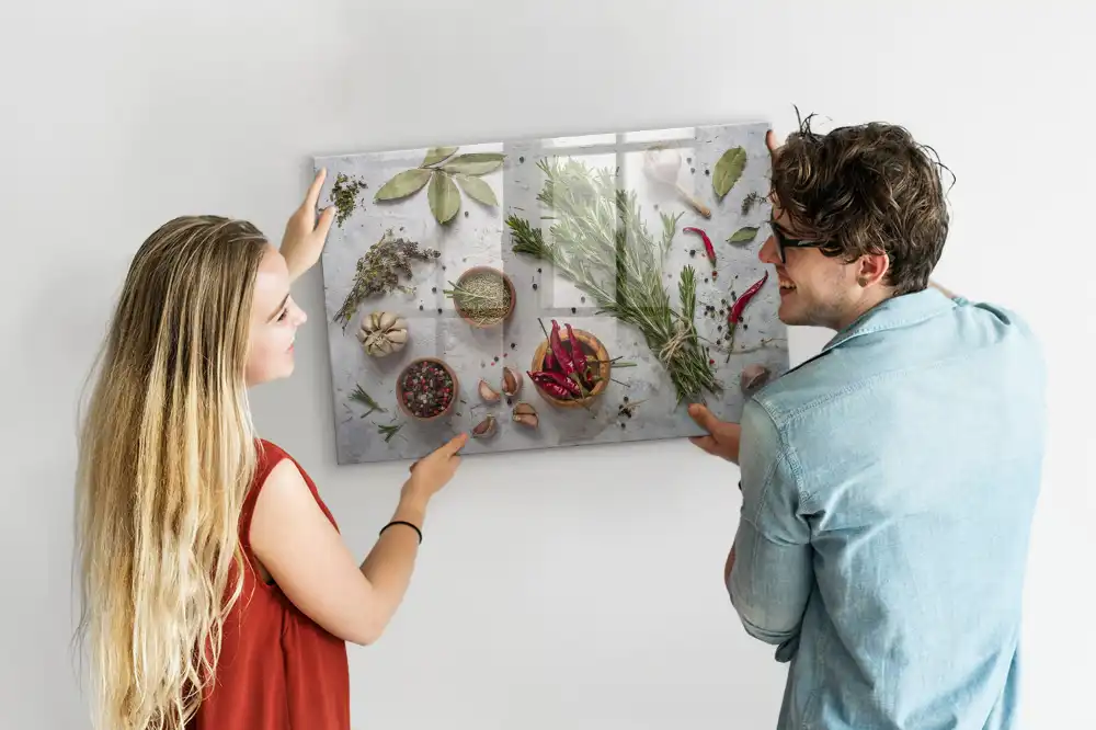 Tableau mural magnétique herbes aromatiques