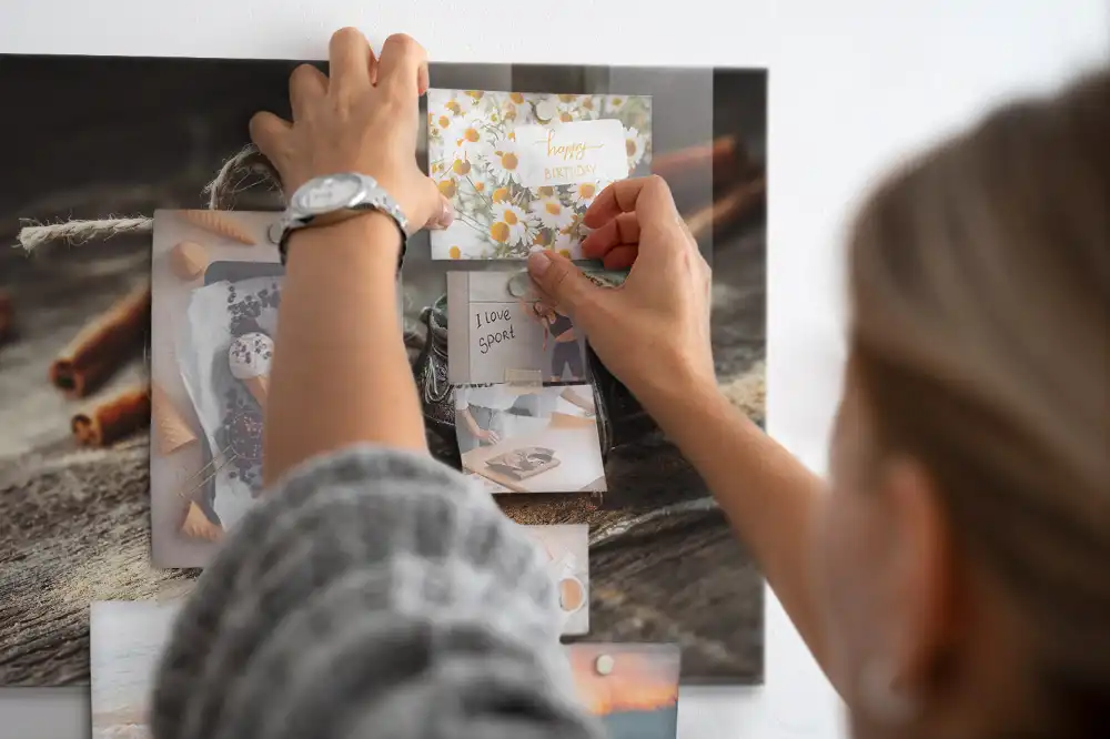 Tableau magnétique en verre couleur bâton de cannelle