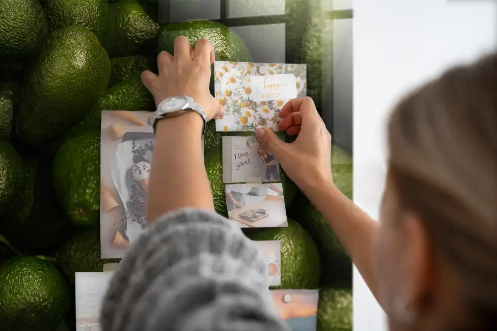 Tableau mural magnétique fruits verts