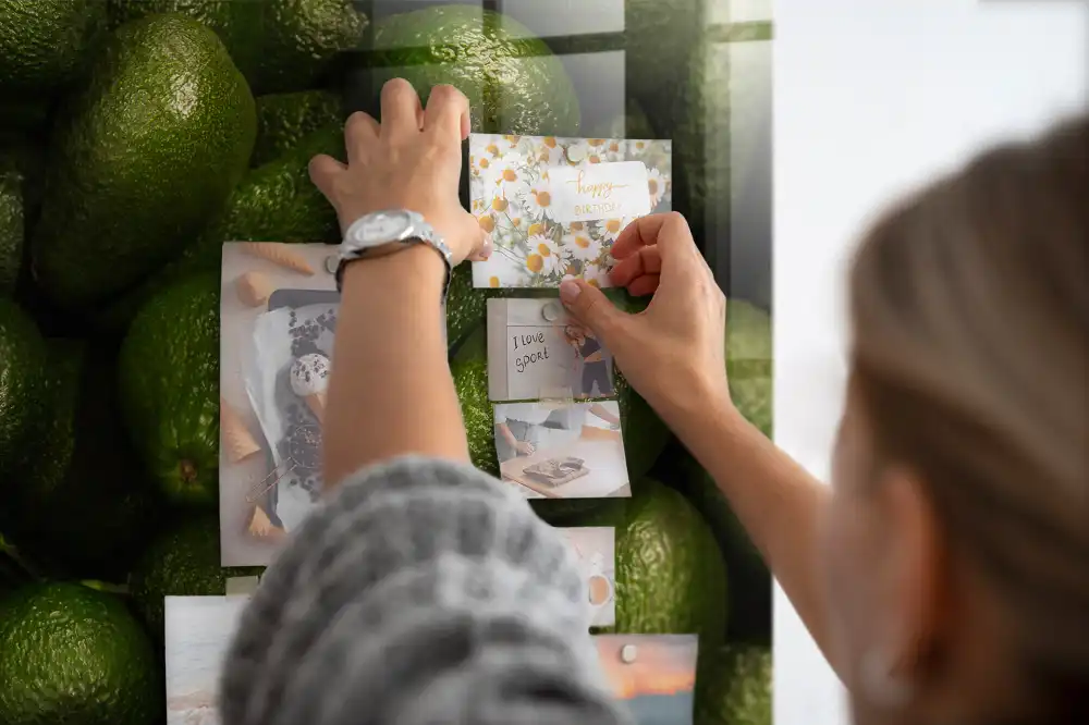 Tableau mural magnétique fruits verts
