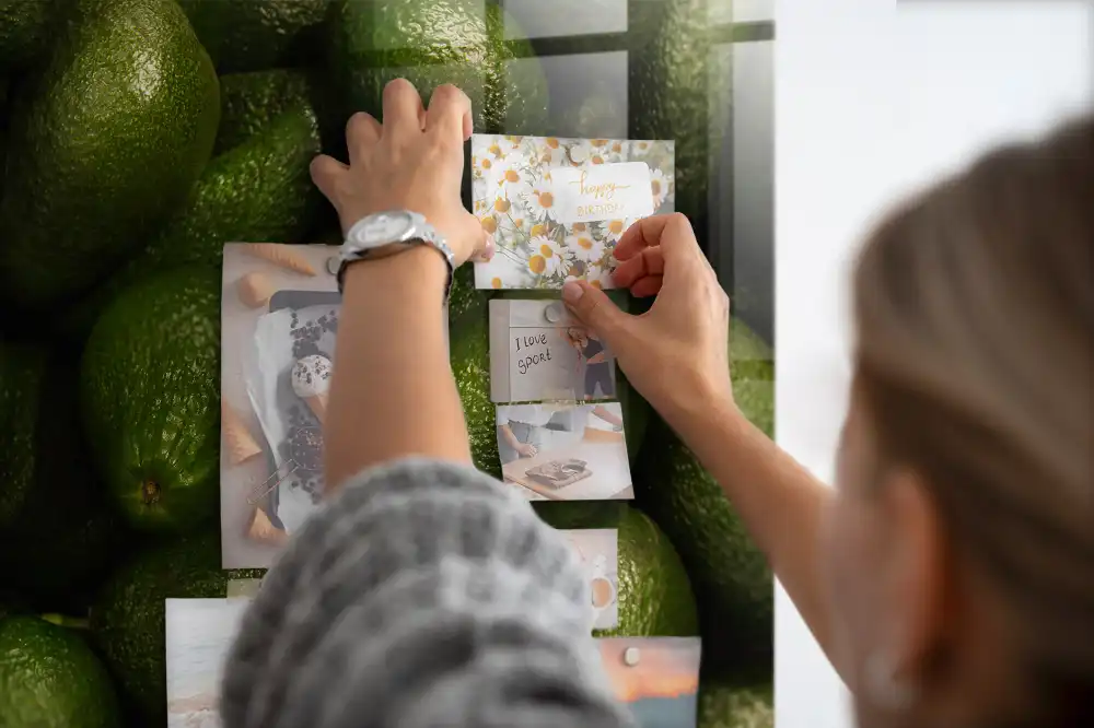 Tableau mural magnétique fruits verts