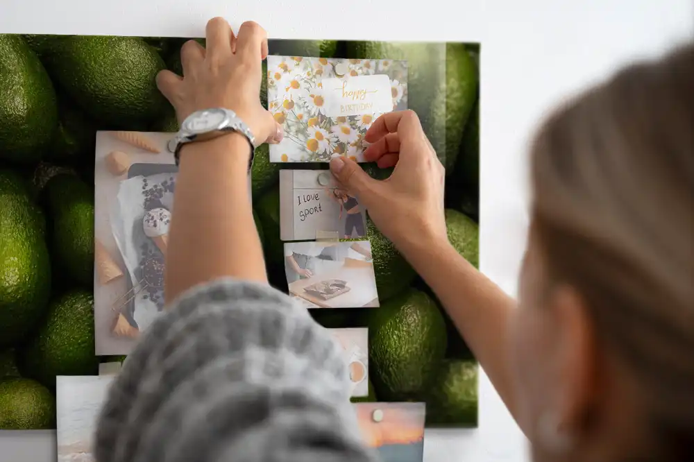 Tableau mural magnétique fruits verts