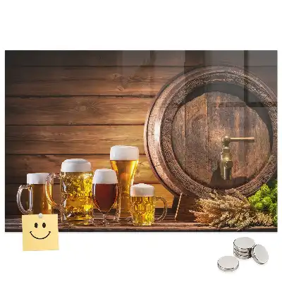 Tableau magnétique pour magnets en bois forme tonneau