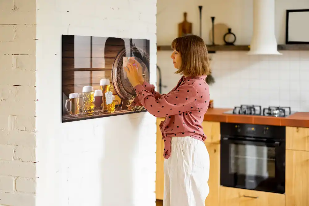 Tableau magnétique pour magnets en bois forme tonneau