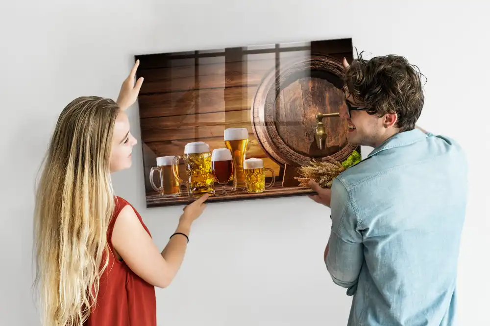 Tableau magnétique pour magnets en bois forme tonneau