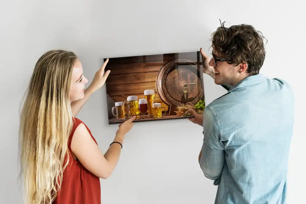 Tableau magnétique pour magnets en bois forme tonneau