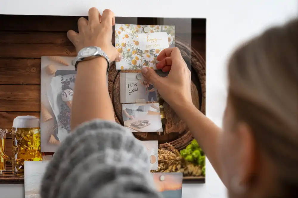 Tableau magnétique pour magnets en bois forme tonneau
