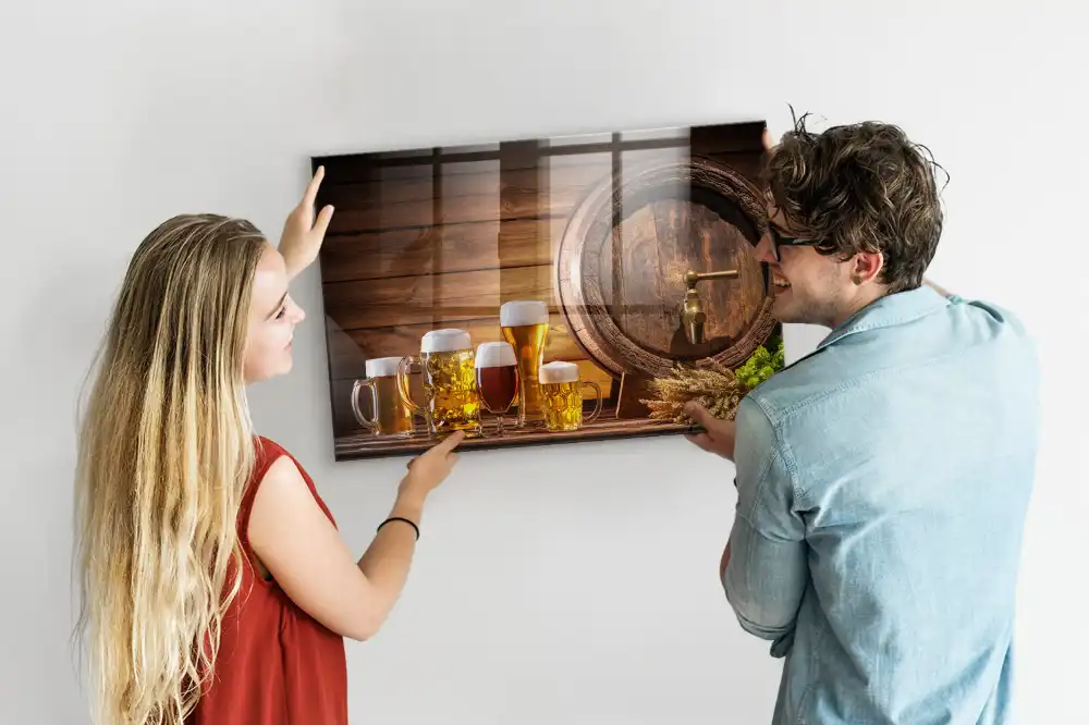Tableau magnétique pour magnets en bois forme tonneau