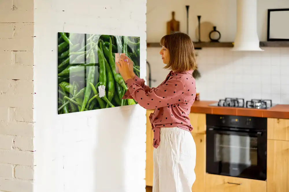 Tableau mural magnétique poivron vert