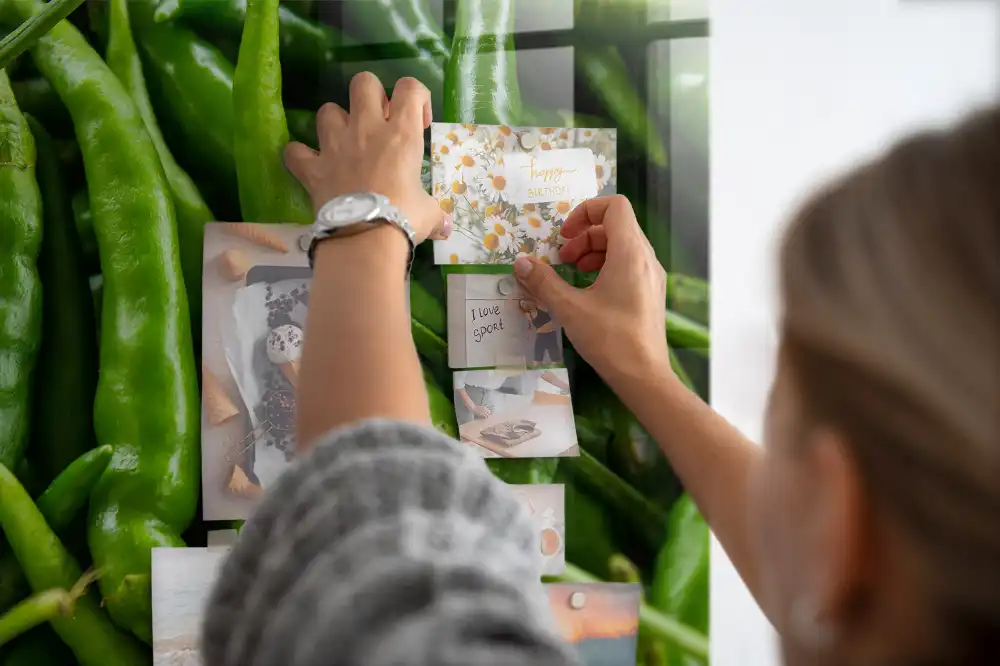 Tableau mural magnétique poivron vert