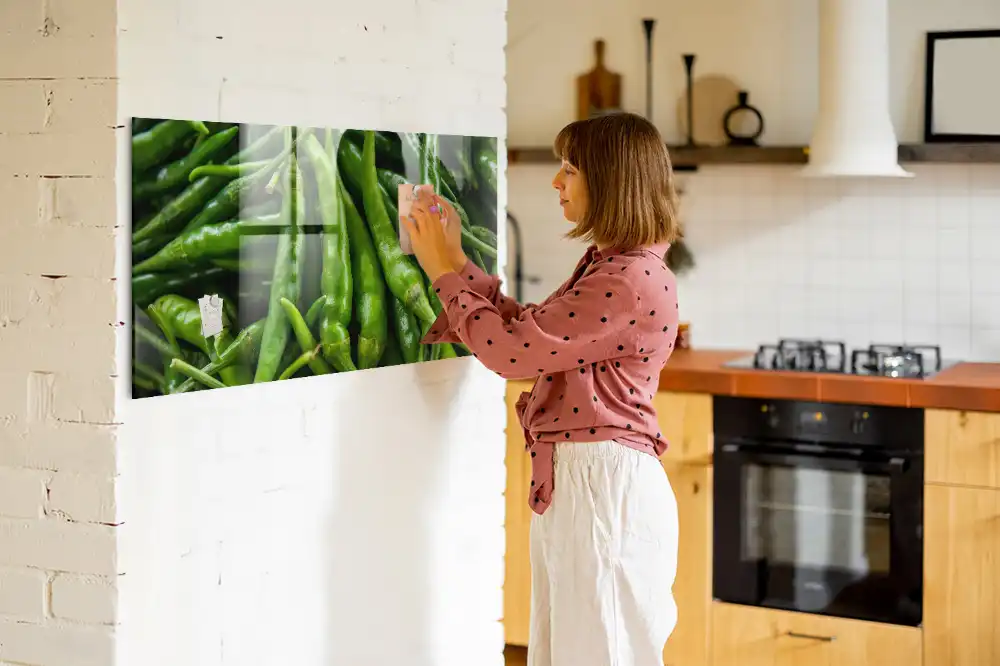 Tableau mural magnétique poivron vert