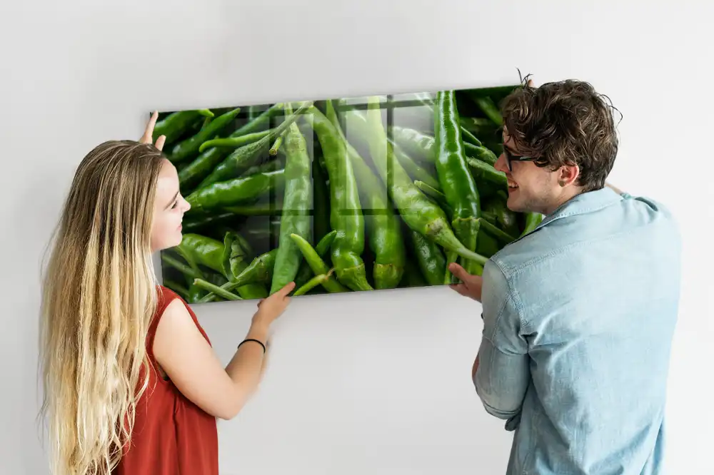 Tableau mural magnétique poivron vert