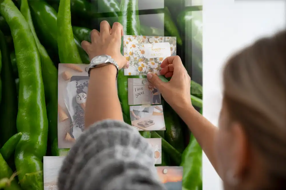 Tableau mural magnétique poivron vert