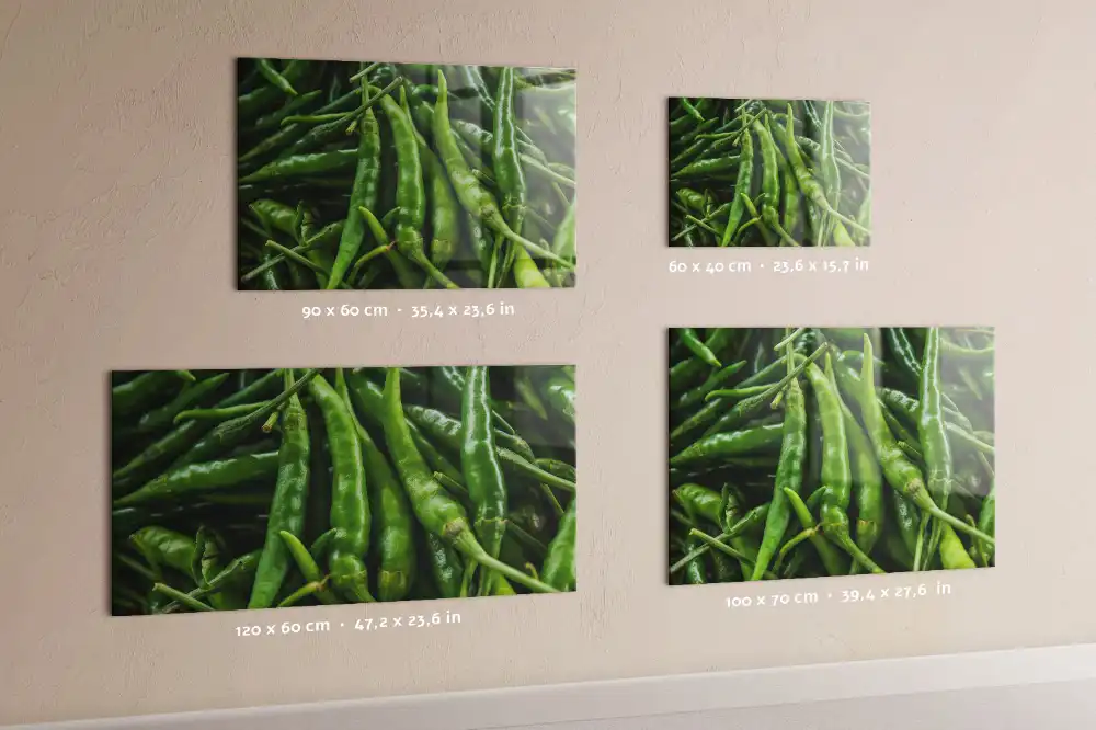 Tableau mural magnétique poivron vert