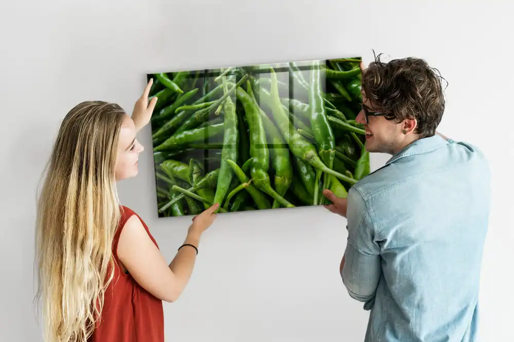 Tableau mural magnétique poivron vert