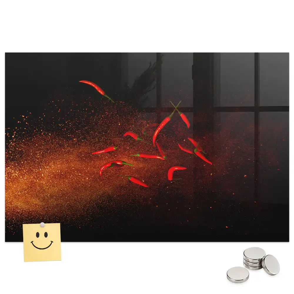 Tableau aimanté décoratif motif piment fort