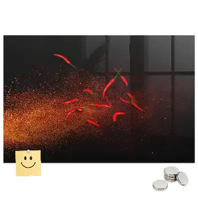 Tableau aimanté décoratif motif piment fort