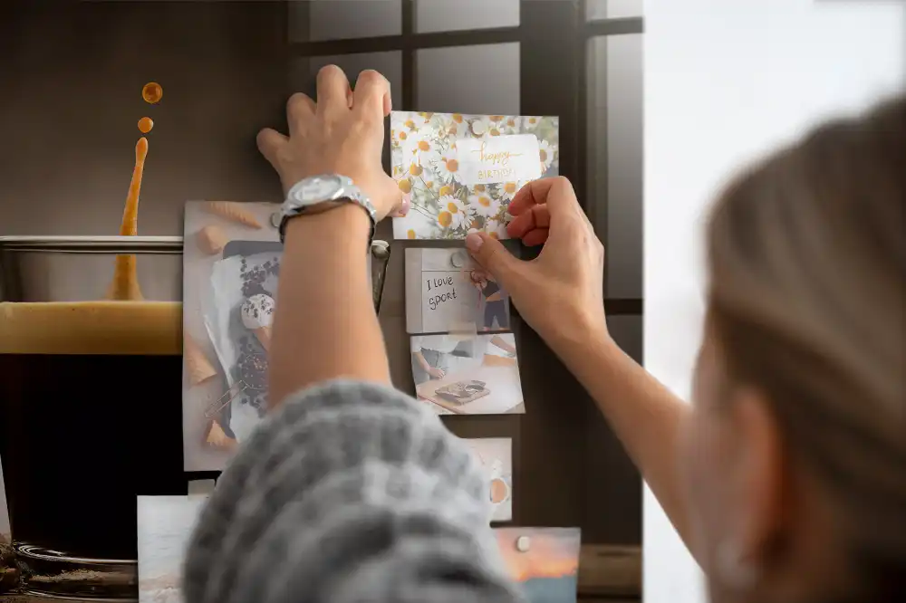 Tableau magnétique décoratif infusion dans une tasse