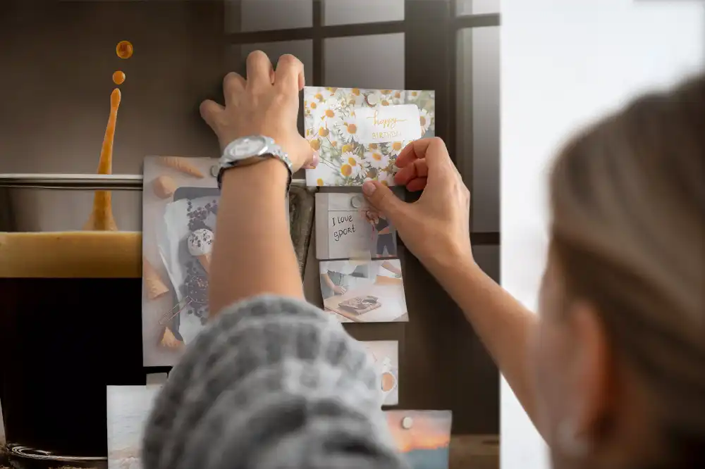 Tableau magnétique décoratif infusion dans une tasse