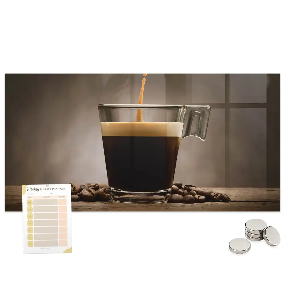 Tableau magnétique décoratif infusion dans une tasse