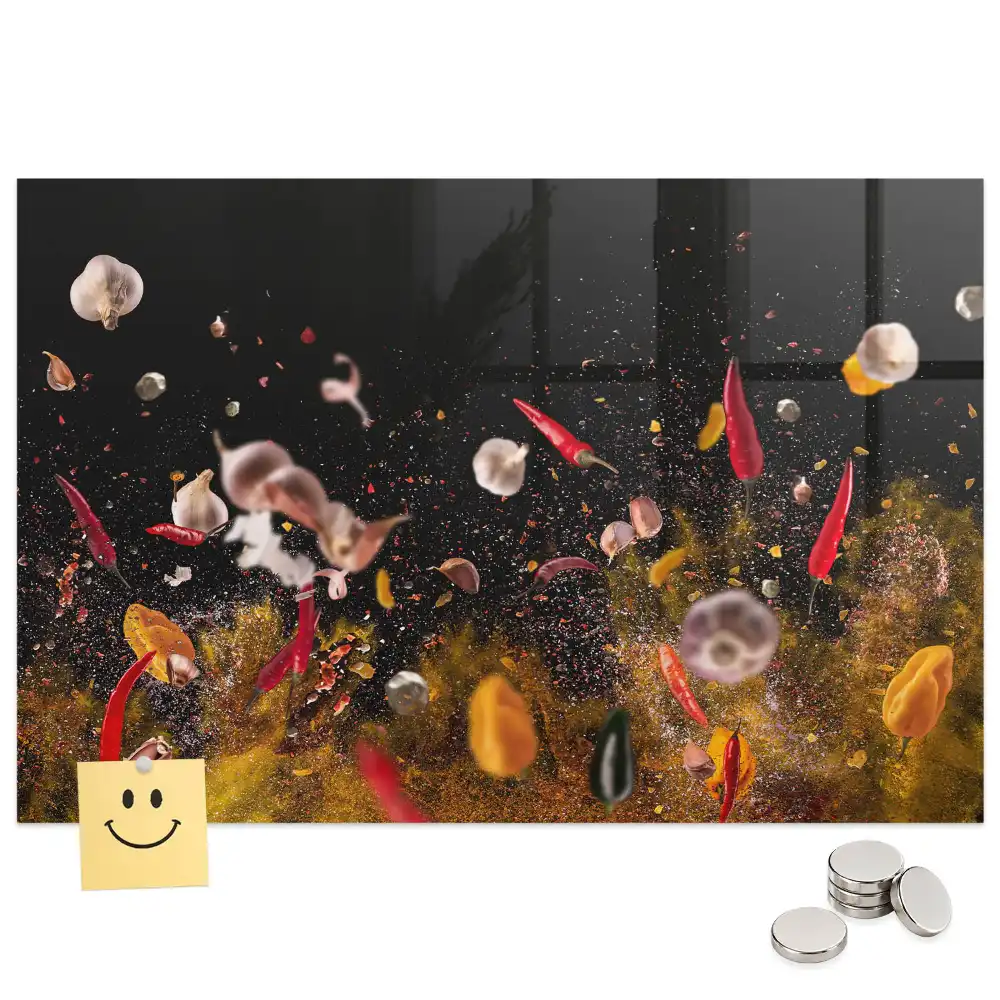 Tableau en verre magnétique La récolte de la terre