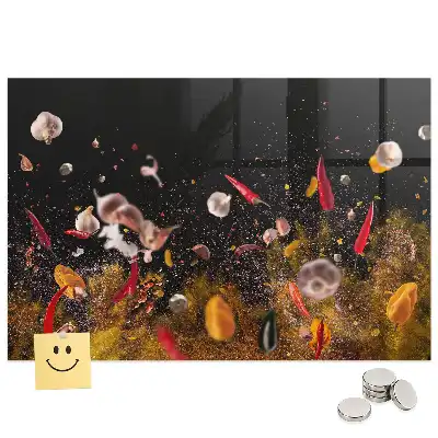 Tableau en verre magnétique La récolte de la terre