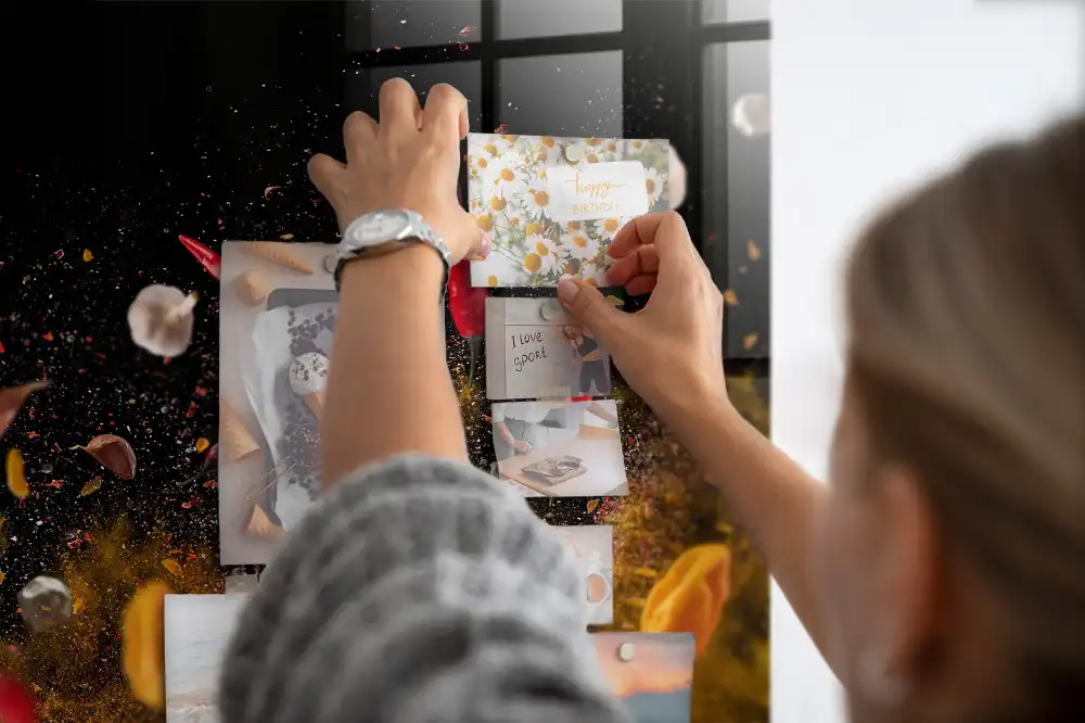 Tableau en verre magnétique La récolte de la terre