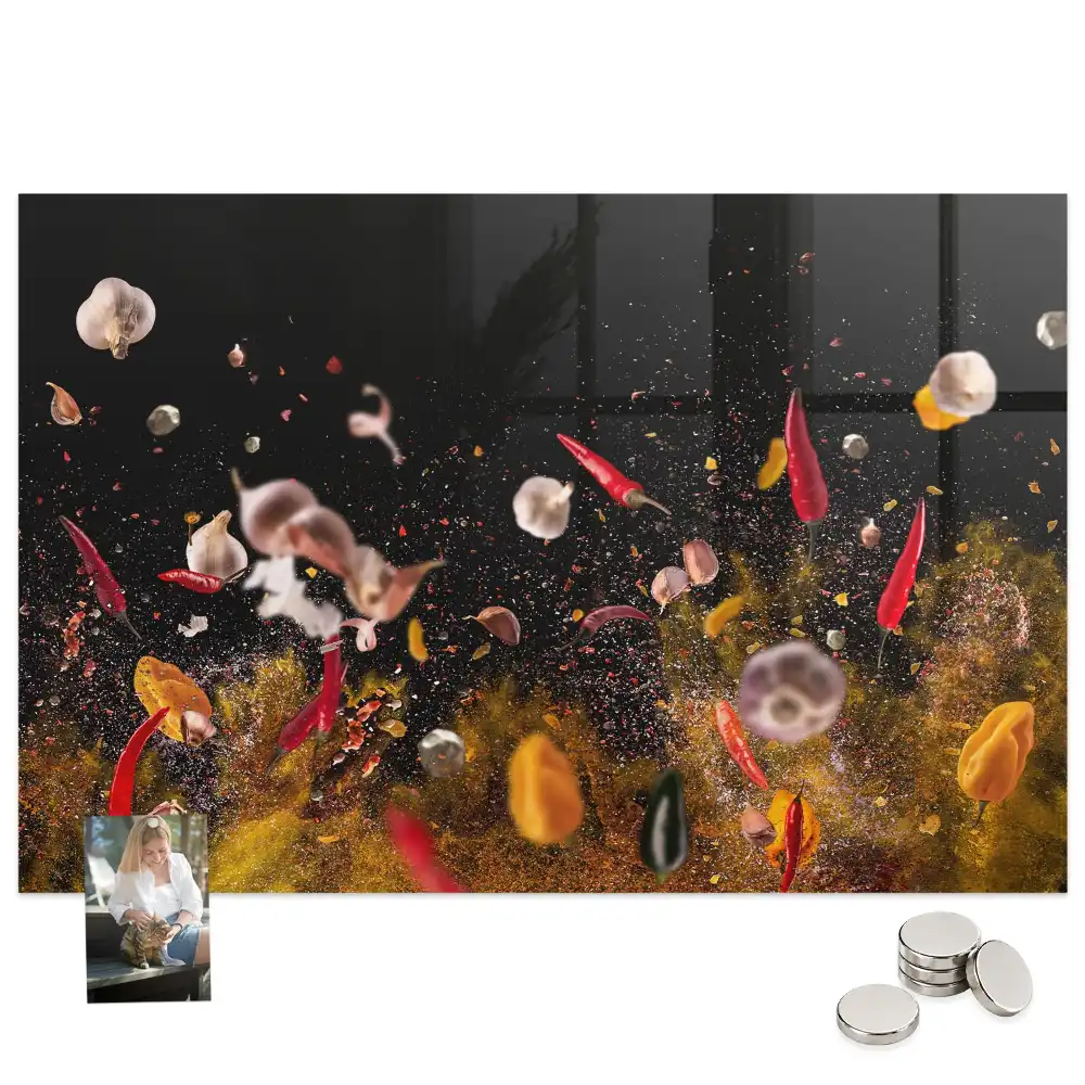 Tableau en verre magnétique La récolte de la terre