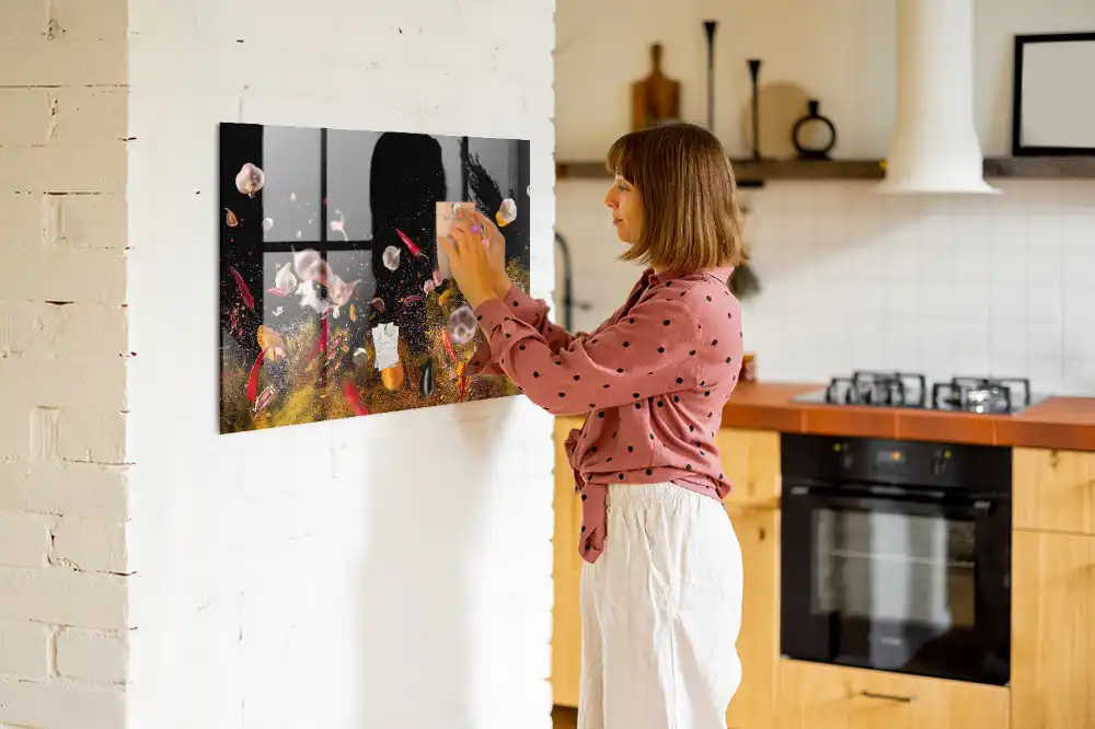 Tableau en verre magnétique La récolte de la terre