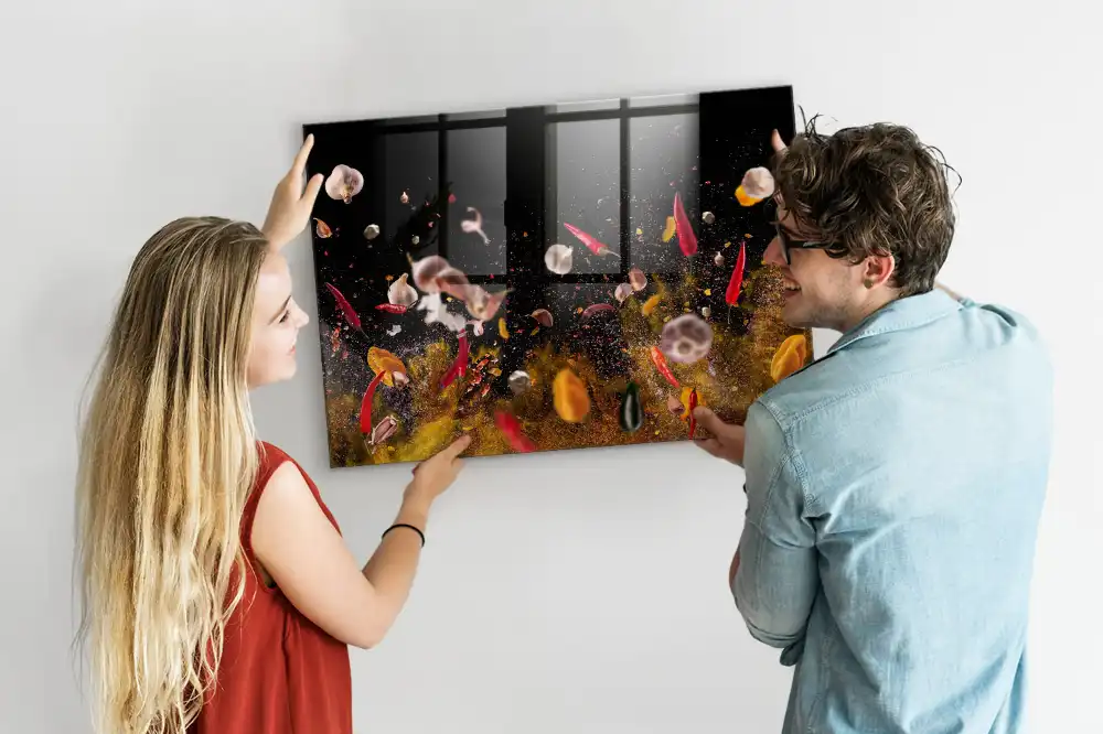 Tableau en verre magnétique La récolte de la terre